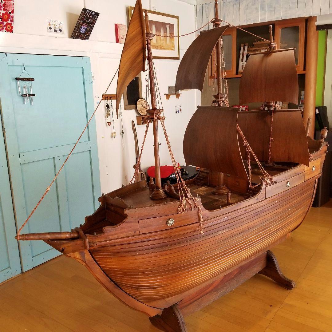 アンティークワインラック　船　ヴィンテージ　スペイン製　チーク材