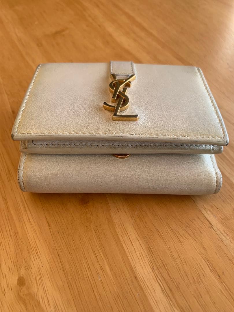★SAINT LAURENT★ホワイト 三つ折り財布