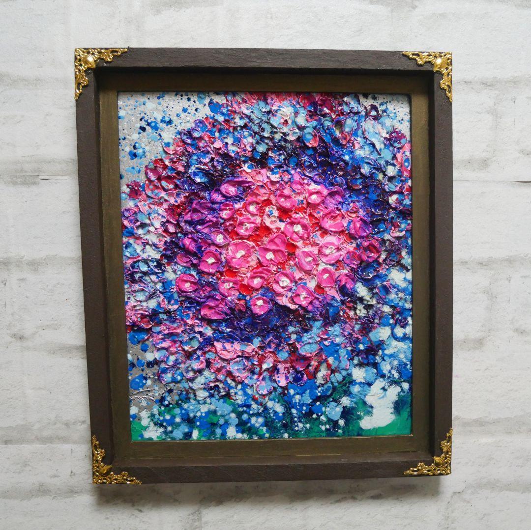 油絵 油彩 油彩画 絵 絵画【梅雨のピンクの雨】