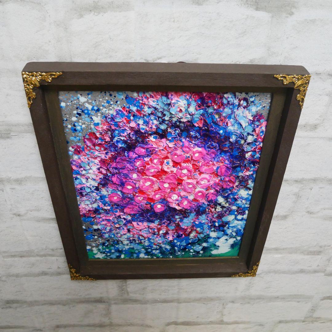 油絵 油彩 油彩画 絵 絵画【梅雨のピンクの雨】