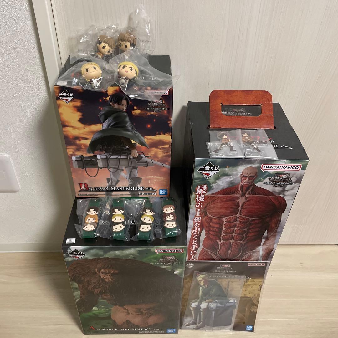 一番くじ 進撃の巨人 獣の巨人は俺が仕留める A賞B賞E賞 ラストワン賞　おまけ