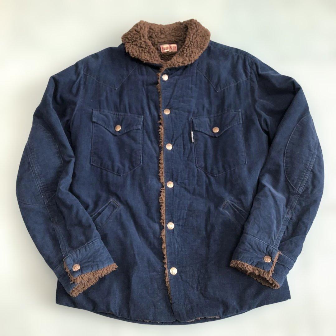ハリウッドランチマーケットBLUE BLUE インディゴボアジャケットM