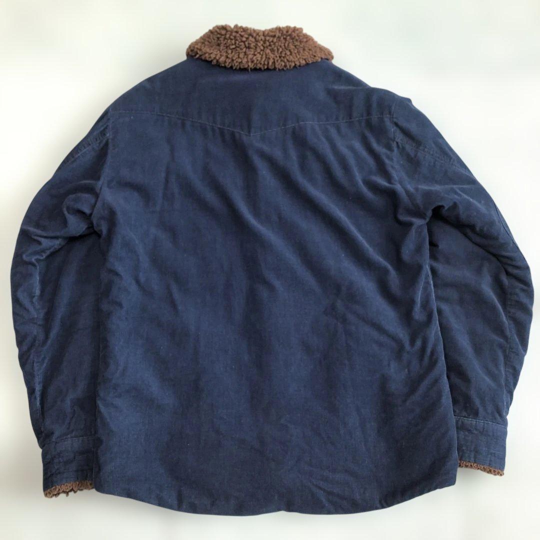ハリウッドランチマーケットBLUE BLUE インディゴボアジャケットM