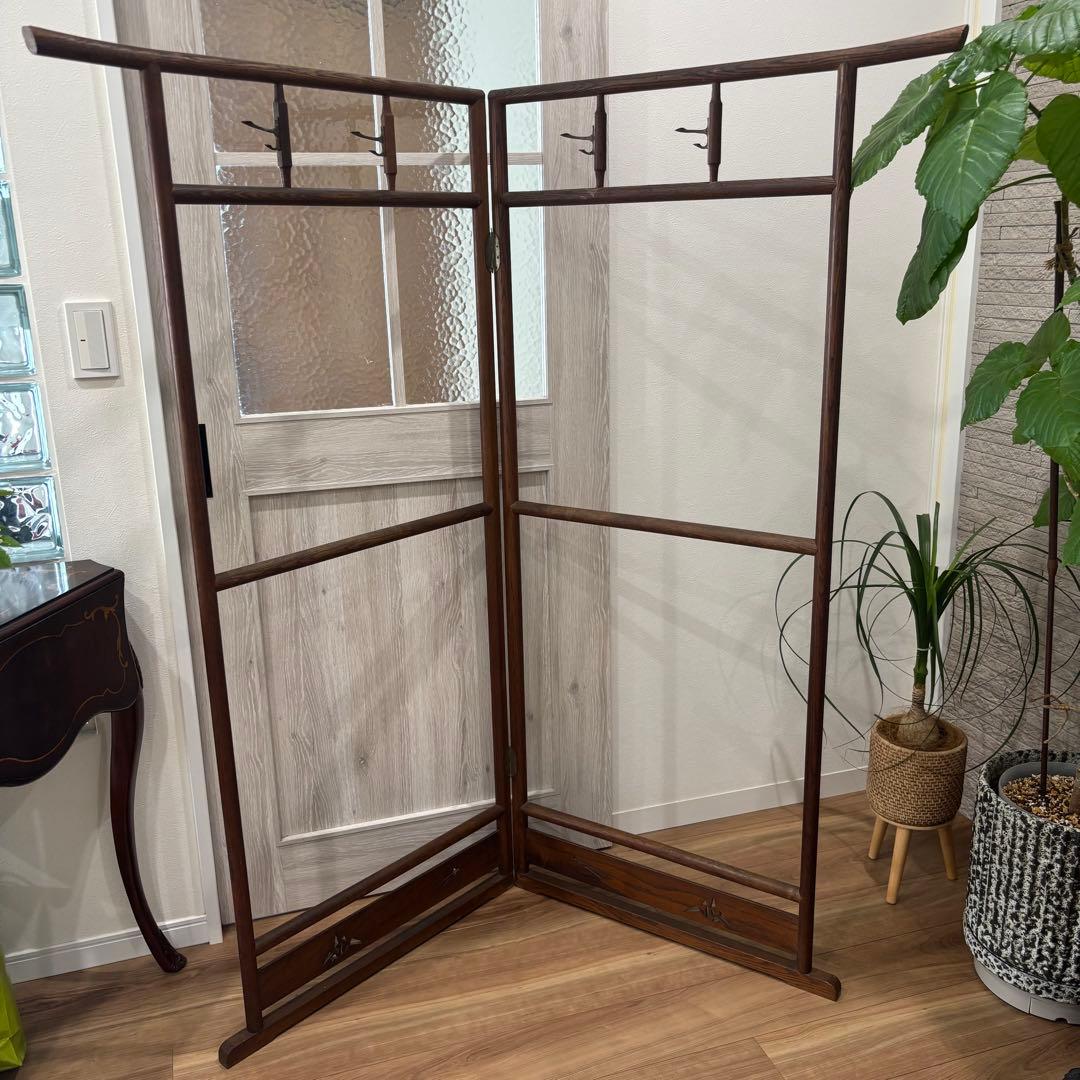 衣紋掛け　木製折りたたみ式 古道具