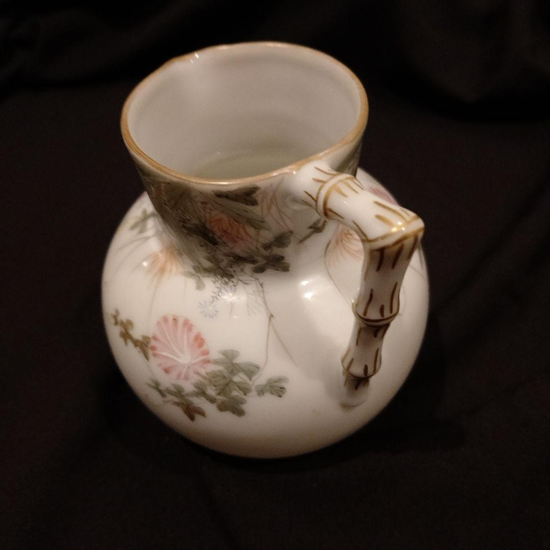 明治時代　横浜焼　井村彦次郎　朝顔　クリーマー　里帰り　輸出品