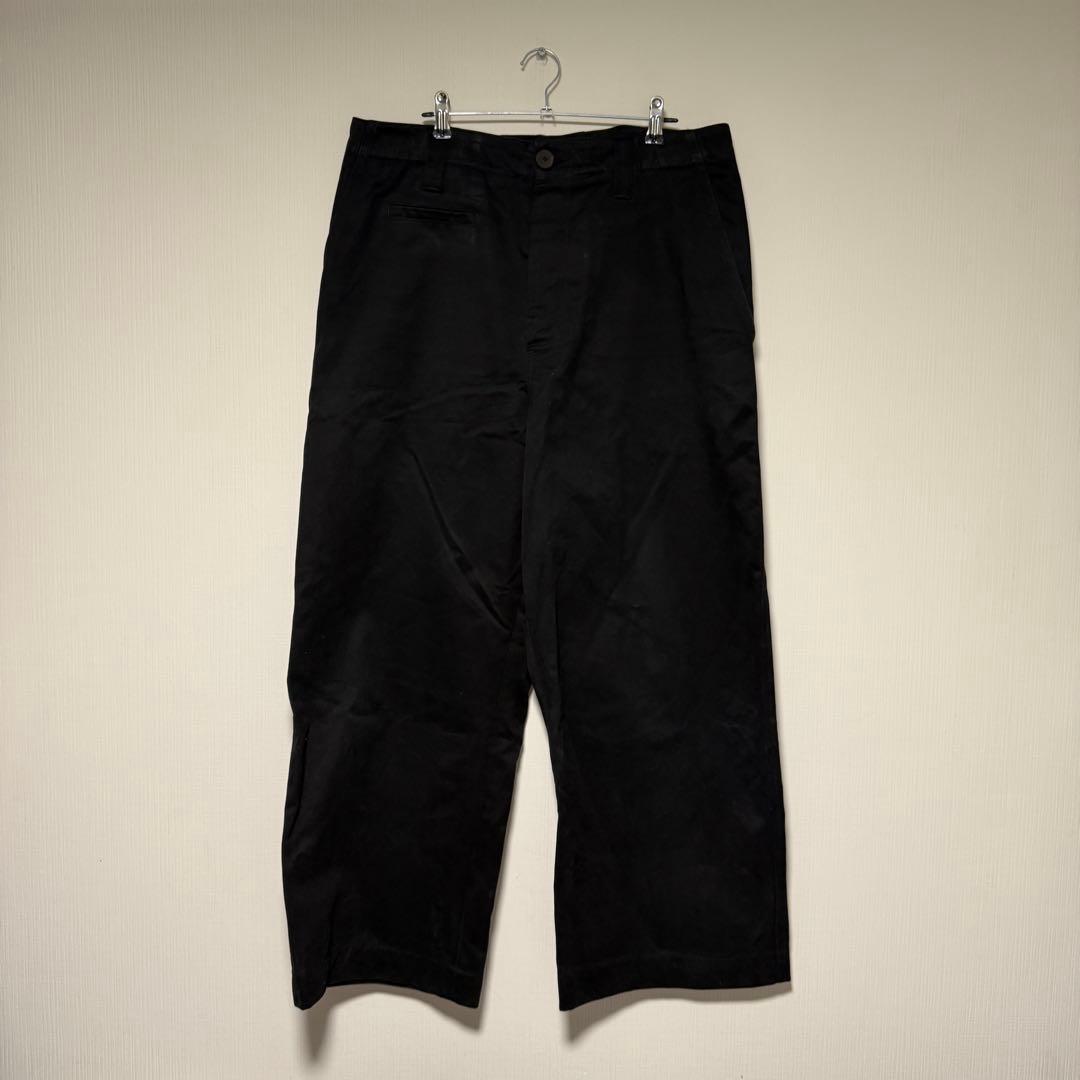 STUDIO NICHOLSON ブラック チノパンツ L
