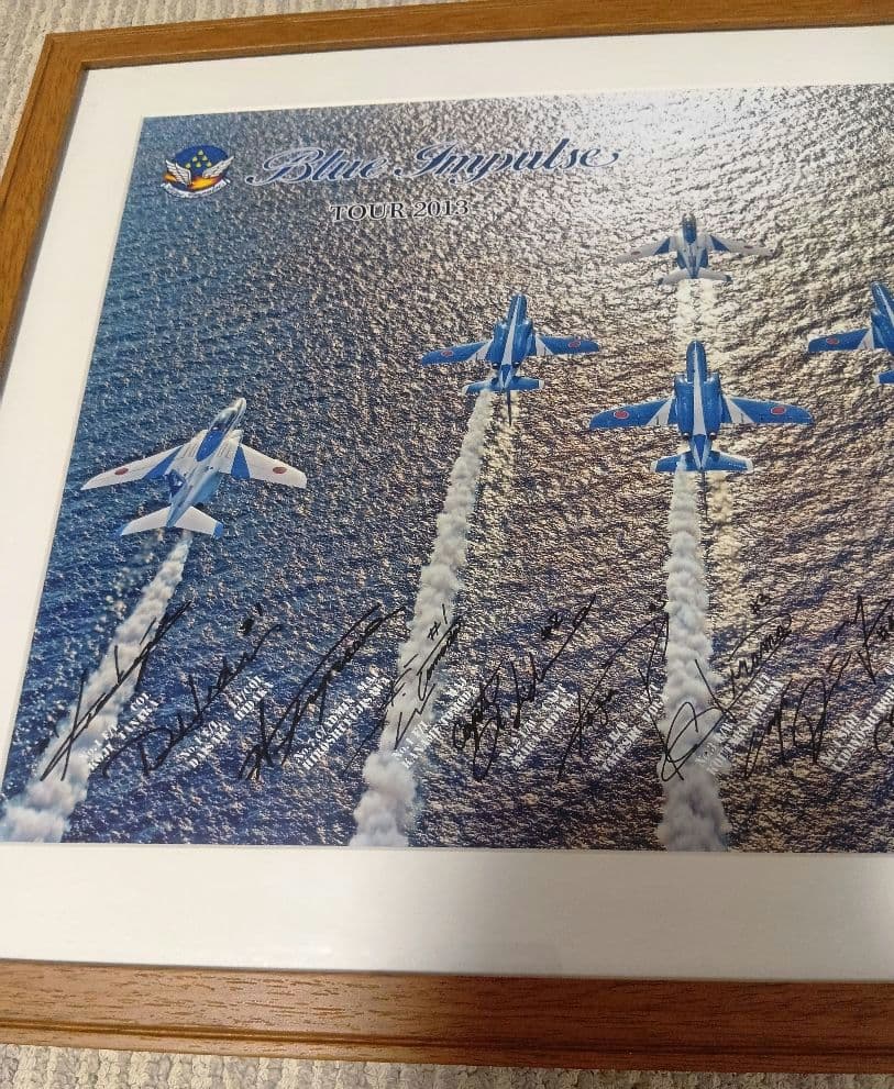 ブルーインパルス TOUR 2013 額装サイン入り写真 航空自衛隊