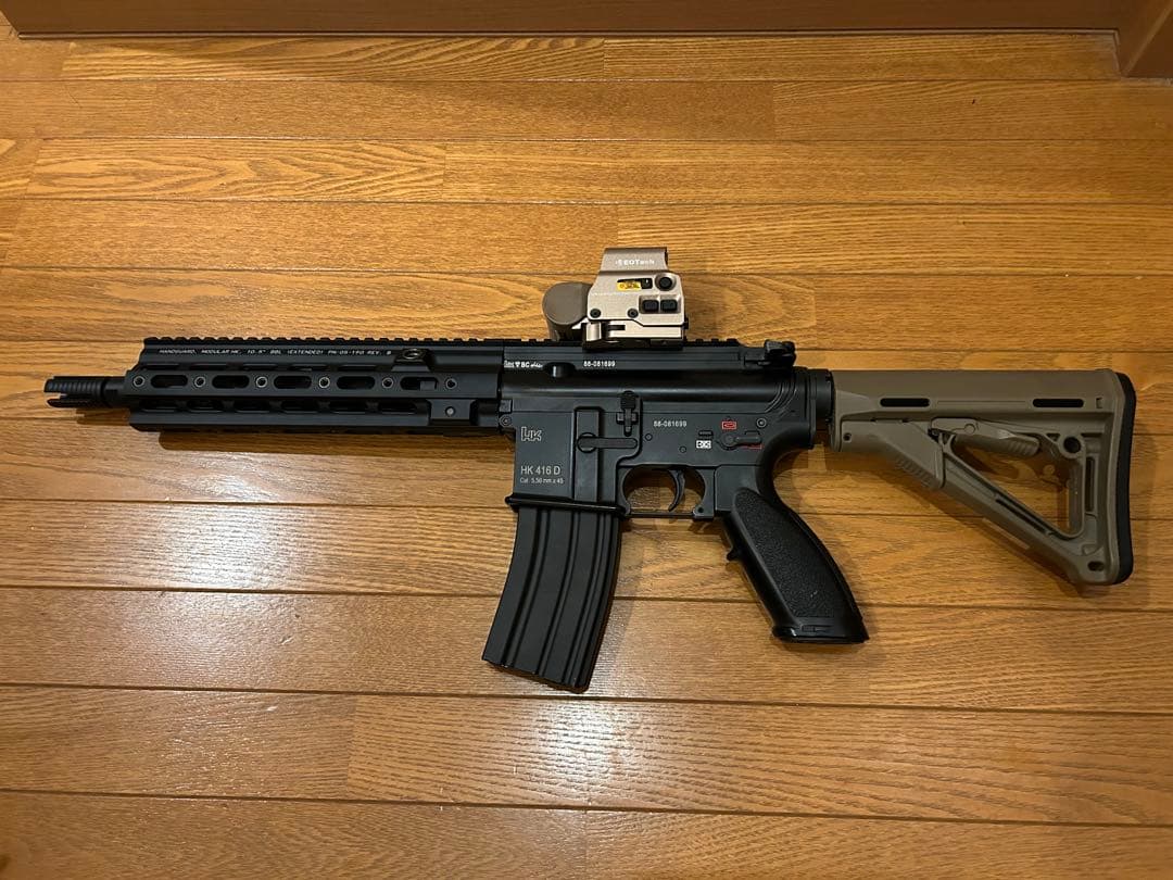 東京マルイ製次世代電動ガンHK416D ドルフロmod仕様、内部メンテナンス済、