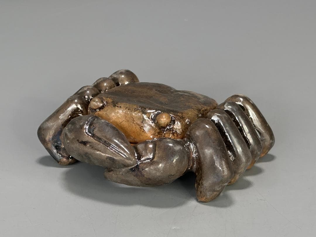 日本美術　香道具　茶道具　蟹形香合　蓋物