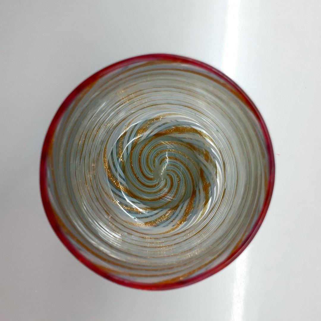 MURANO ムラノ 金彩 水色 ライン グラス