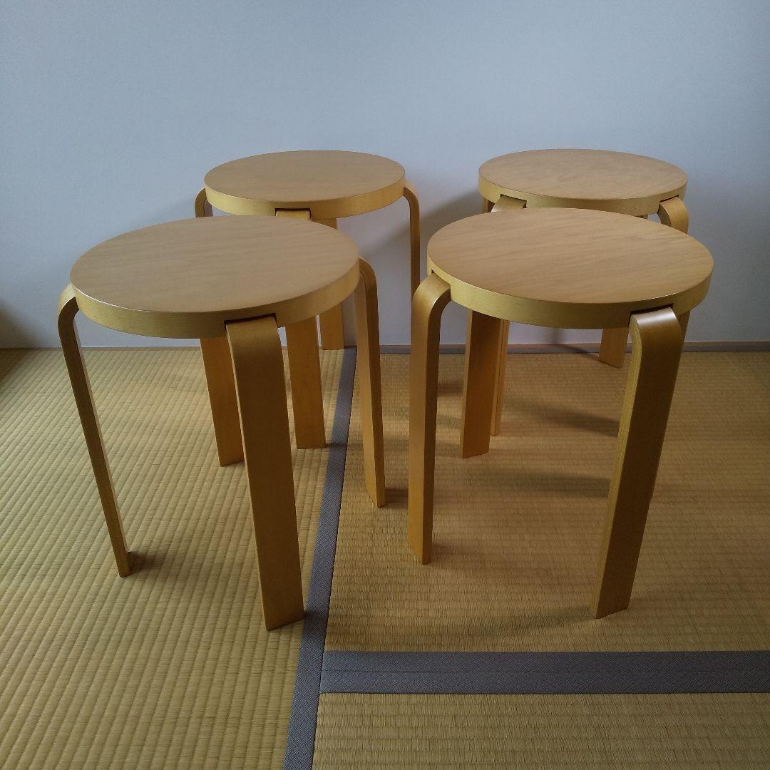 カンディハウス スツール 111s 矢萩喜従郞デザイン ４点セット