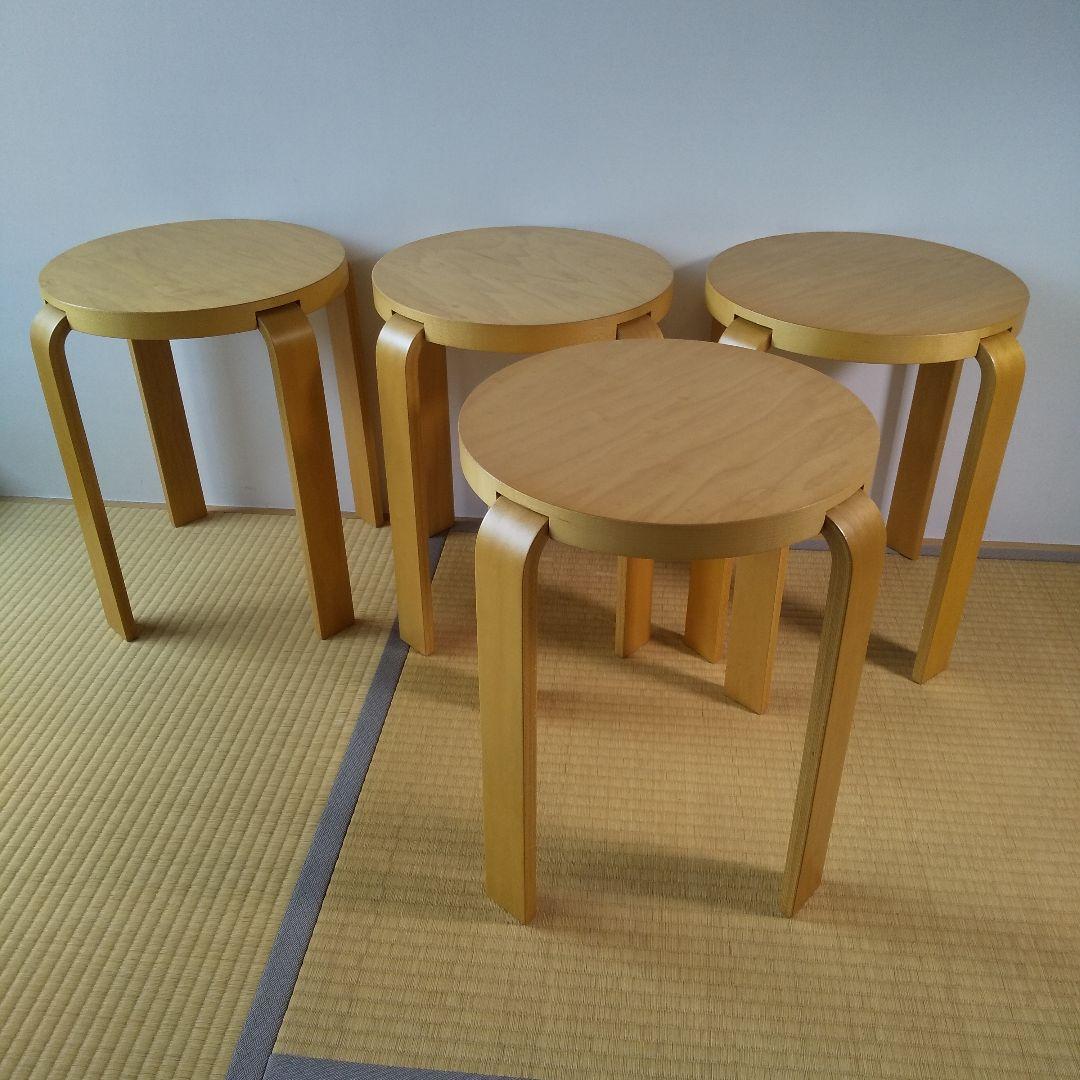 カンディハウス スツール 111s 矢萩喜従郞デザイン ４点セット