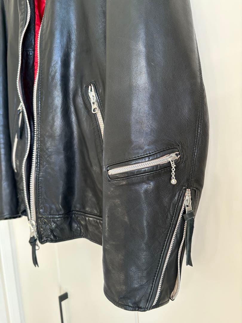 NANO universe ナノユニバース　シングルライダースジャケット 黒