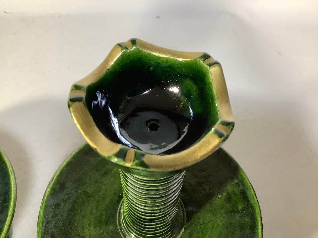 夜咄　燭台　一対　茶道具　送料無料