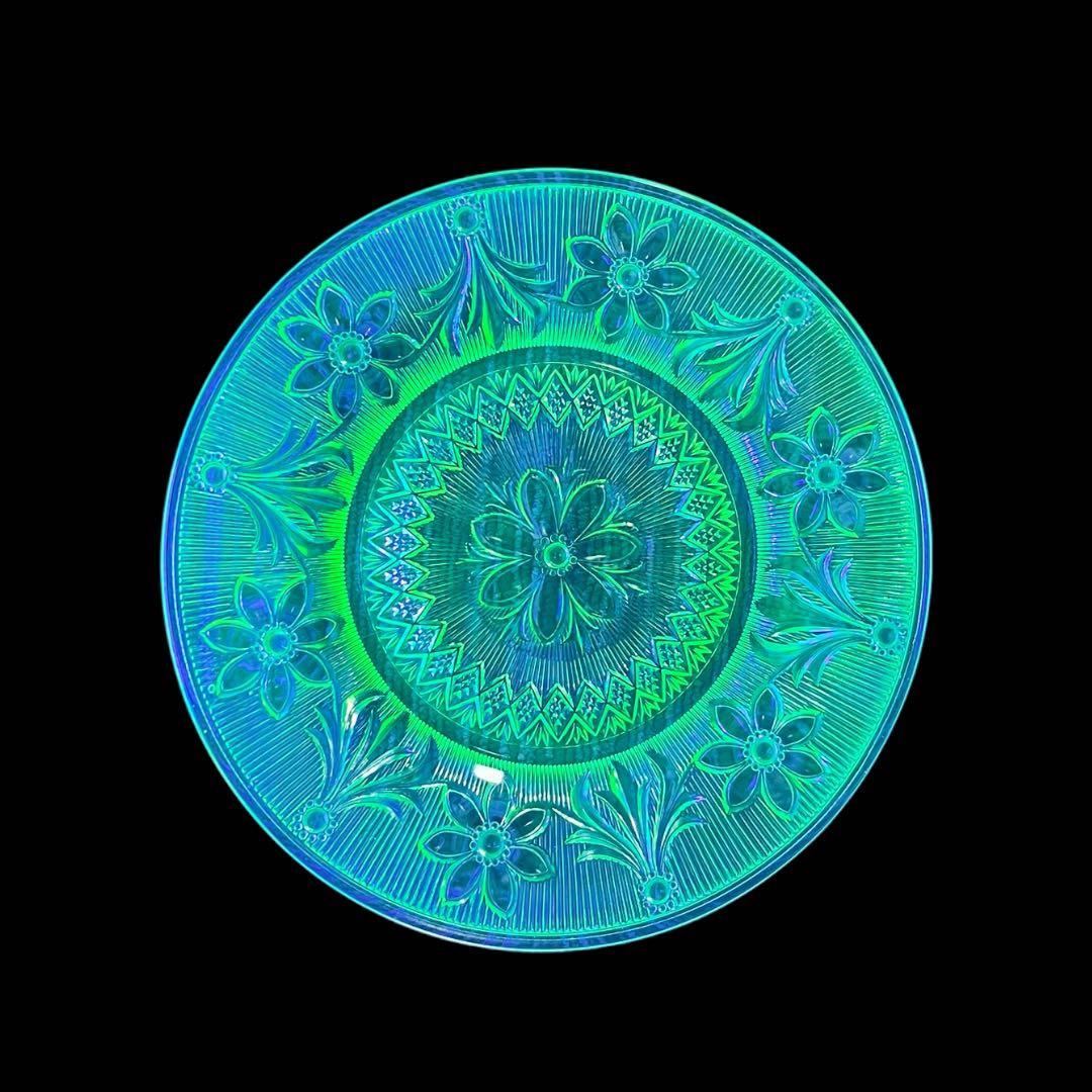 値下げ❣️インディアナ グラス社　ティエラ シャンティリー　ウランガラス