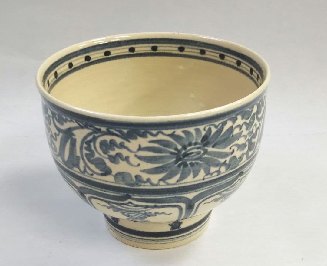 茶道具 茶碗 安南手 高槻 古曽部 寒川義崇 共箱