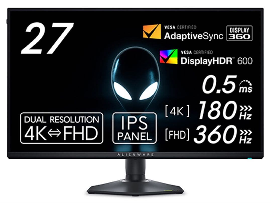 Alienware 27 4K ゲーミングモニター AW2725QF