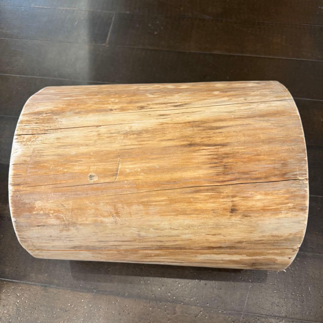 H161★天然ヒノキ★丸太★切り株★ちゃぶ台★テーブル★飾り台