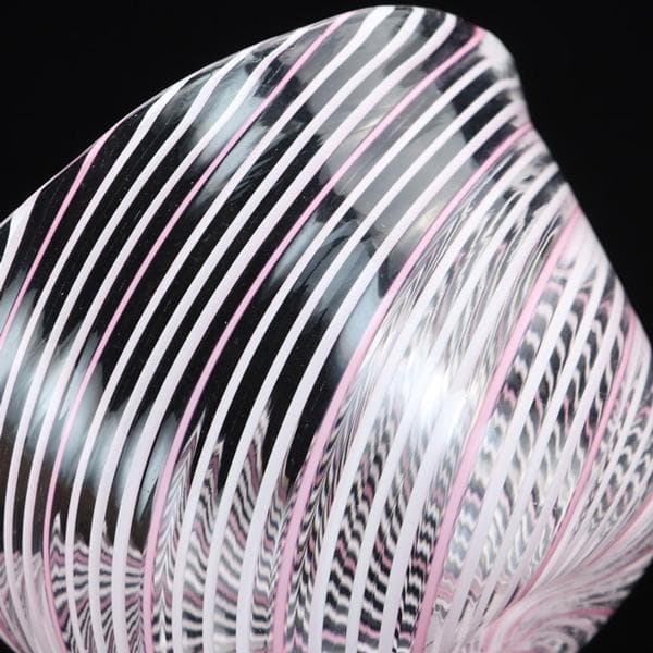 Y2679-2 大正ガラス 深鉢型マーブル渦文 氷コップ 和硝子　＃6