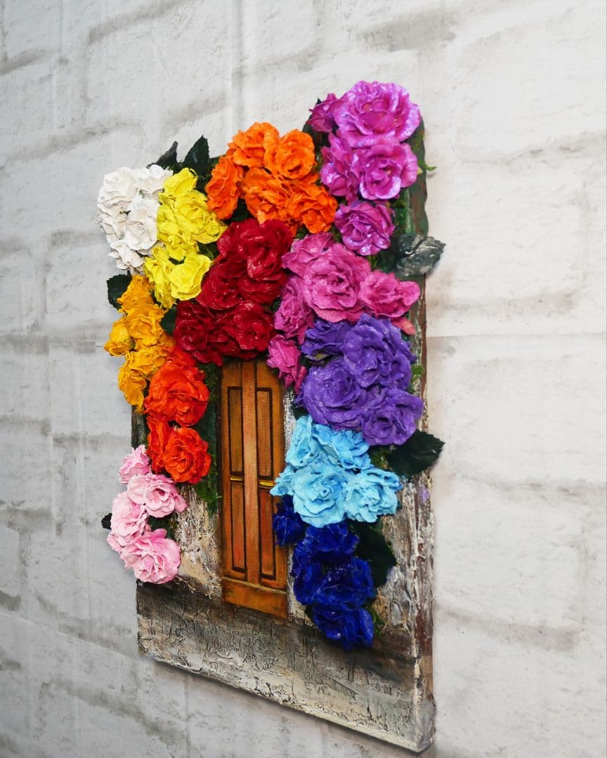 油絵 油彩 油彩画 絵 絵画 【rose door】