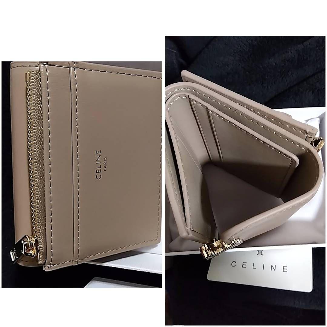 CELINE ベージュ 三つ折り財布　並行輸入品