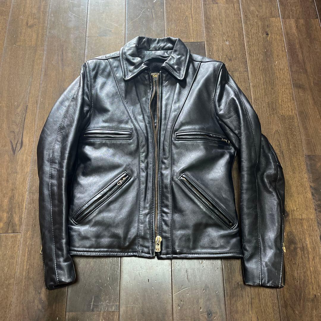 VANSONバンソン　シングルライダースジャケット