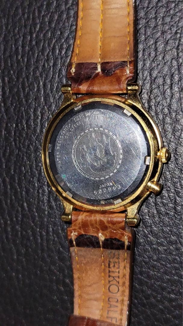 希少 セイコー キネティック 5M45-6A40 帆船裏蓋 GMT