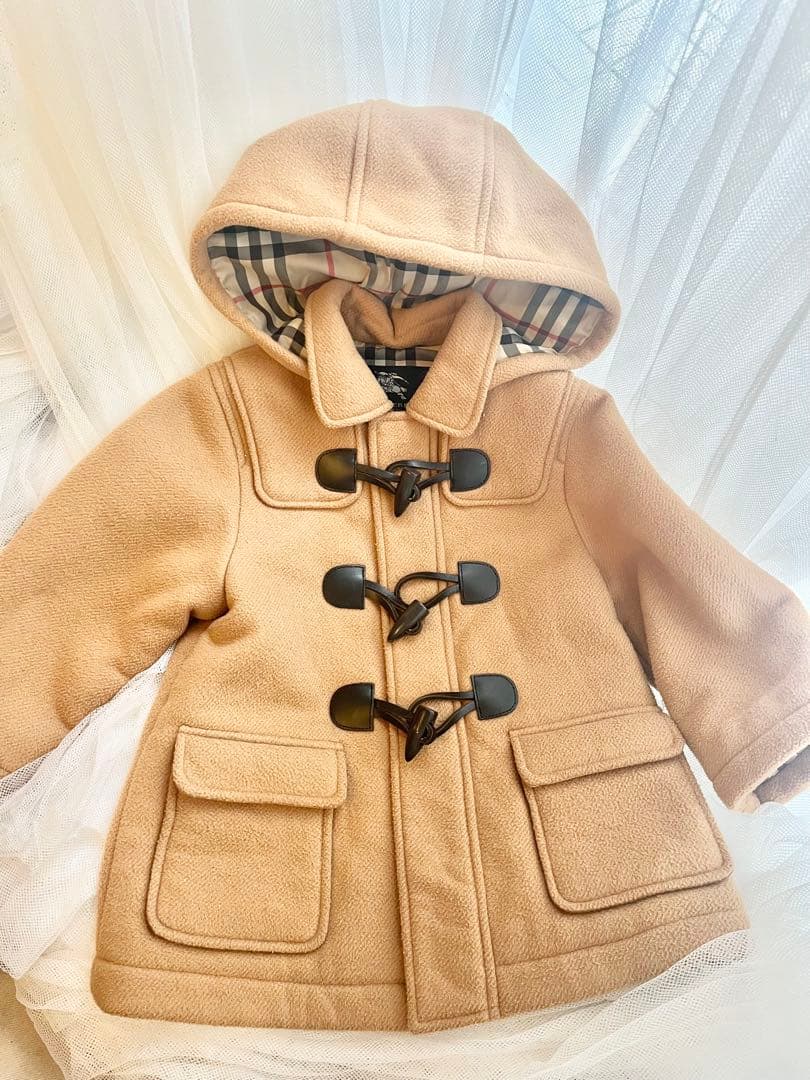 バーバリー 美品　ダッフルコート キャメル 90 定番人気 ノバチェック