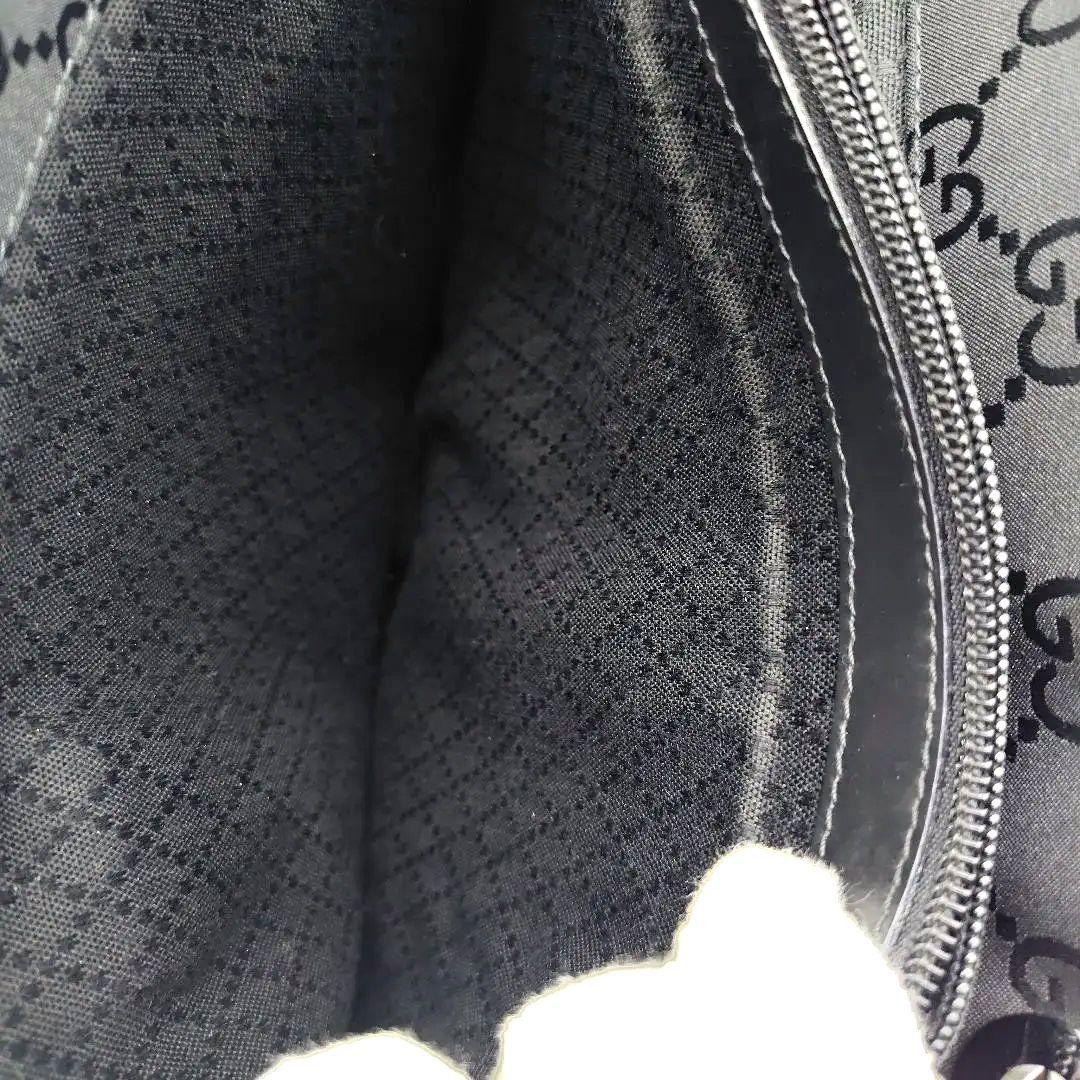 Gucci 　グッチ　GGパターン　バンブー 　ハンドバッグ 黒