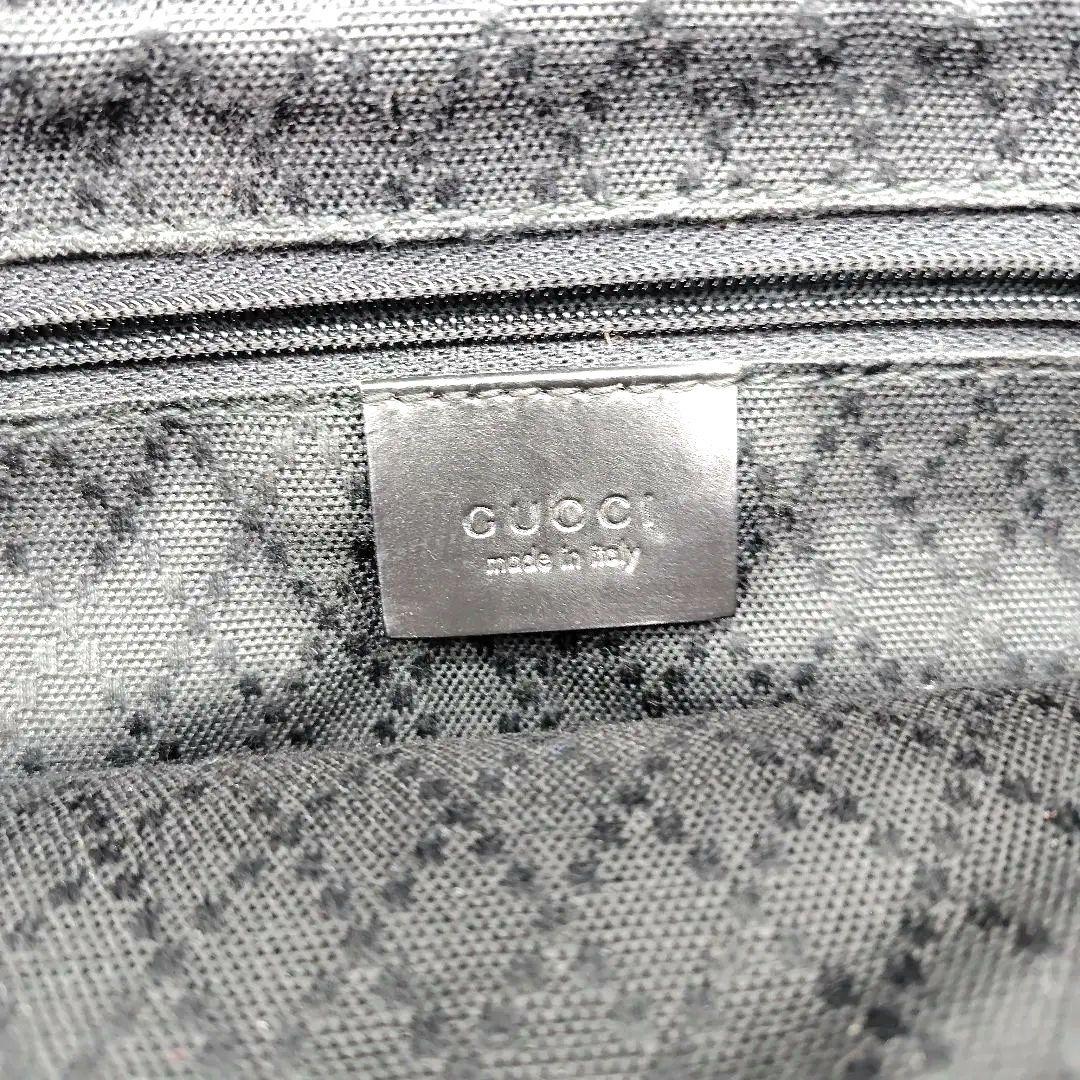 Gucci 　グッチ　GGパターン　バンブー 　ハンドバッグ 黒
