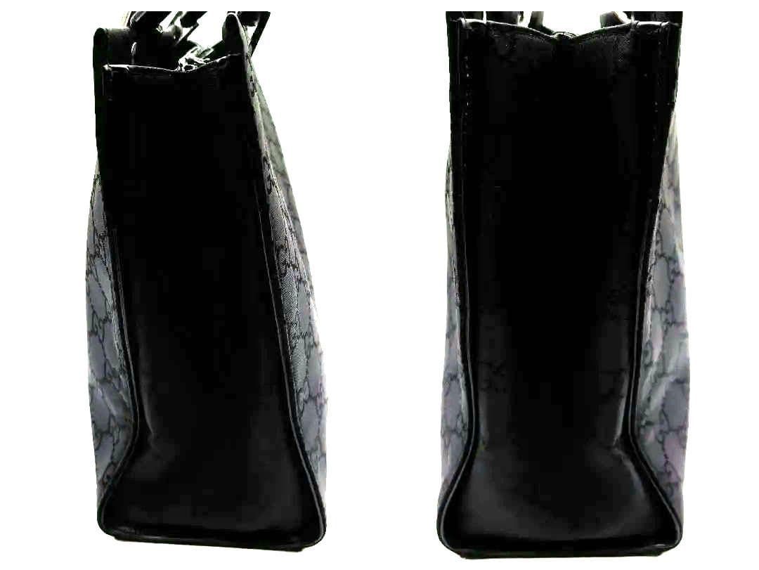 Gucci 　グッチ　GGパターン　バンブー 　ハンドバッグ 黒