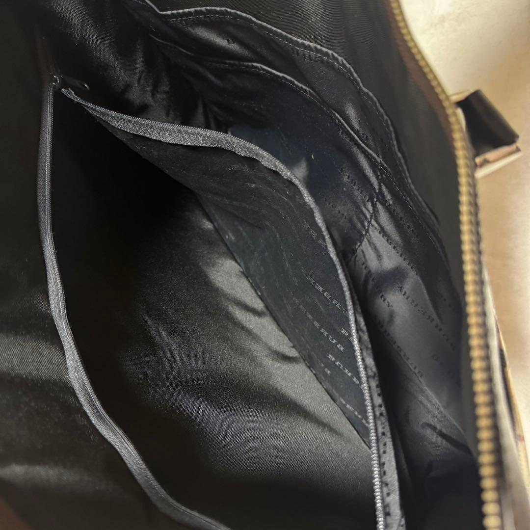 バーバリー　ビジネスバック　ノバチェック　ブラウン　ロゴプレート　A4◎