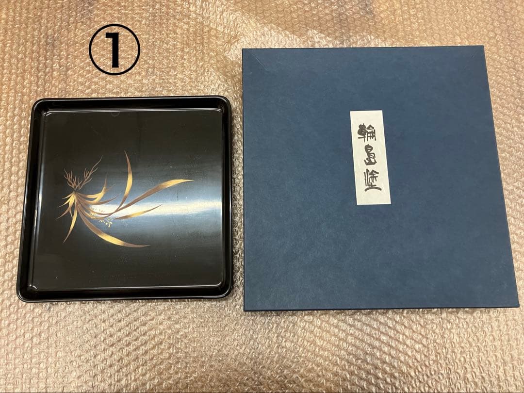 【新品未使用】輪島塗などお盆4枚セット