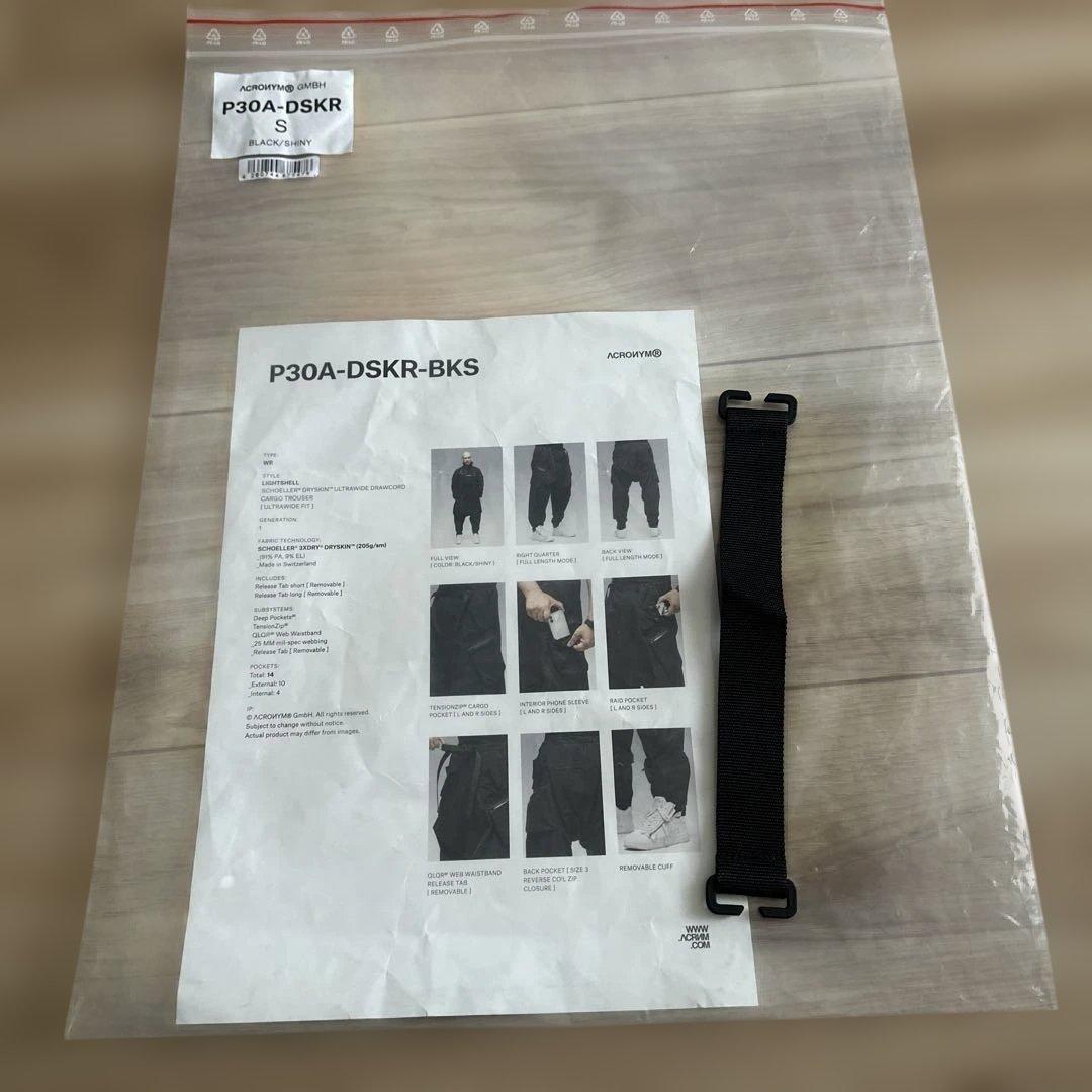 ACRONYM P30A-DSKR-BKS ブラックS