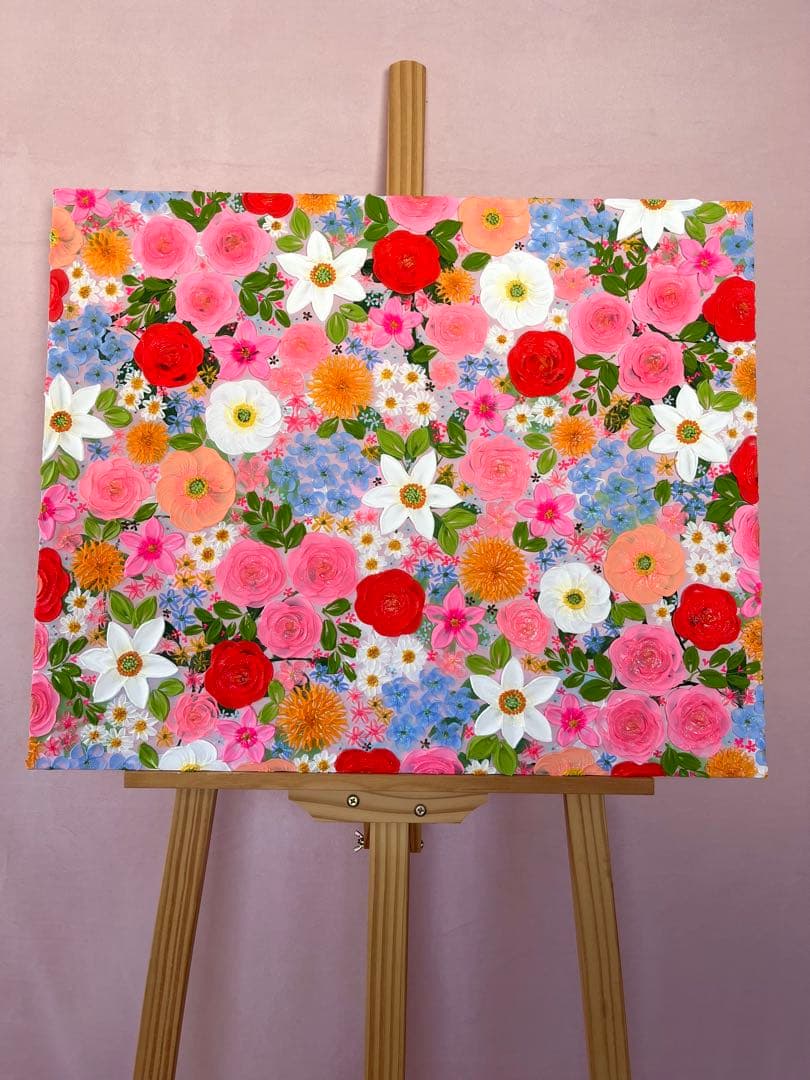 ☆KK☆様リクエスト作品 ボタニカル テクスチャーアート 現代アート 花