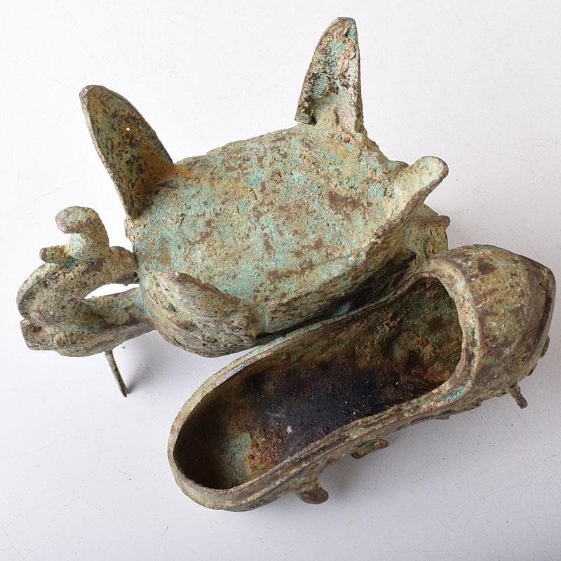 yoshi2000　中国　古銅青銅　獣面　ジコウ　觥　V R8280