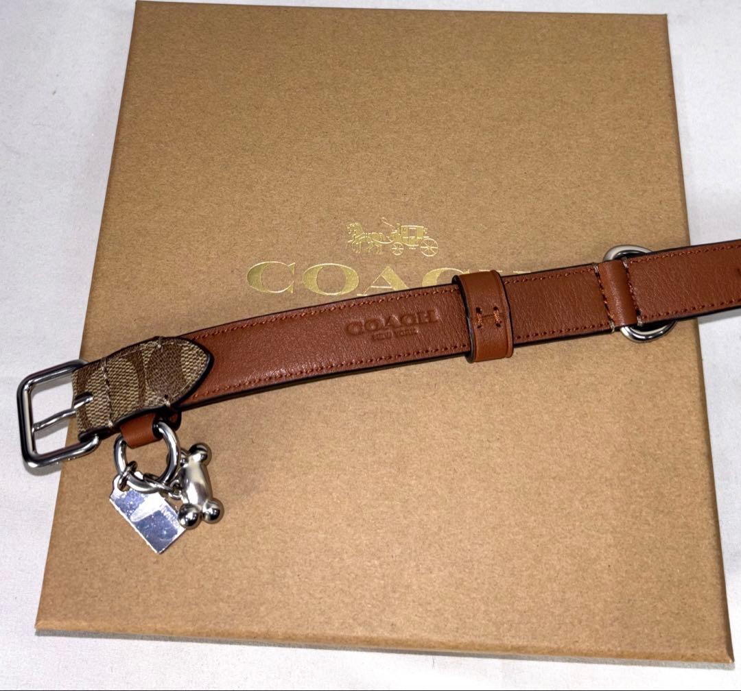 ⭐️新品⭐️コーチ　首輪　シグネチャー骨型チャーム付き【中型犬用】