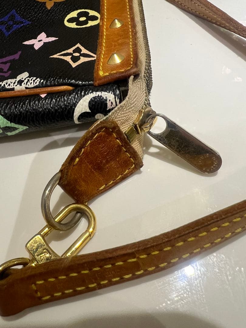 Louis Vuitton ルイヴィトン　黒マルチカラー ショルダーバッグ村上隆