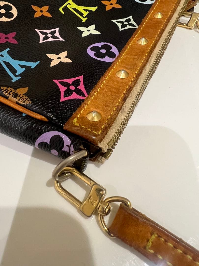 Louis Vuitton ルイヴィトン　黒マルチカラー ショルダーバッグ村上隆