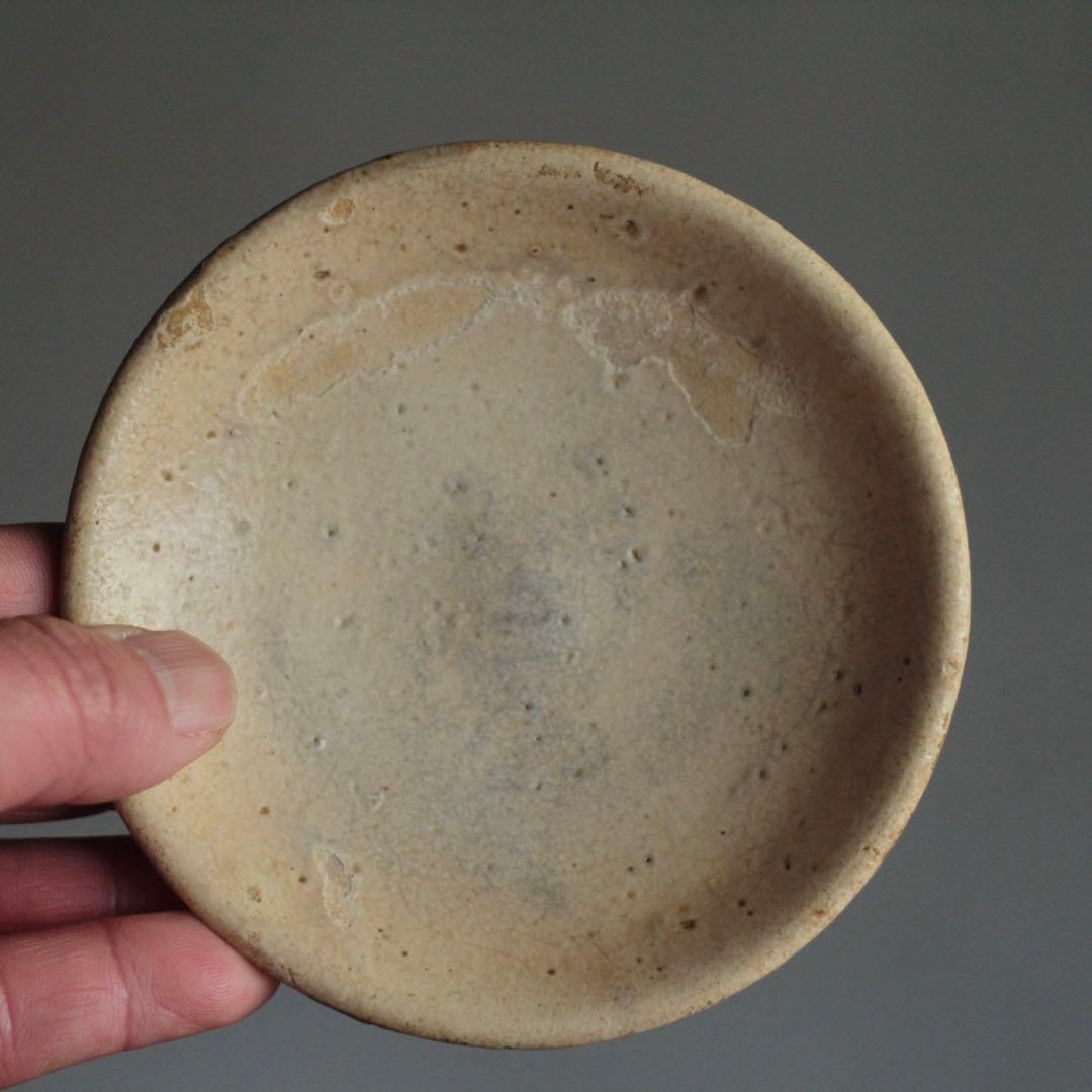 美濃 灰釉 小皿 No. 2 江戸後期頃 古美術 古道具 アンティーク