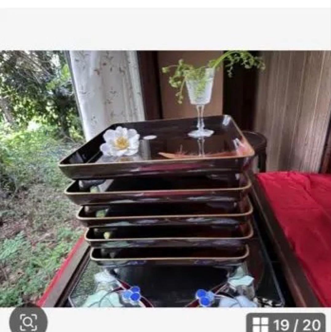 2230様感謝‼️JAPANGOZEN超絶時代蒔絵「源氏物語　須磨　明石」御膳5客