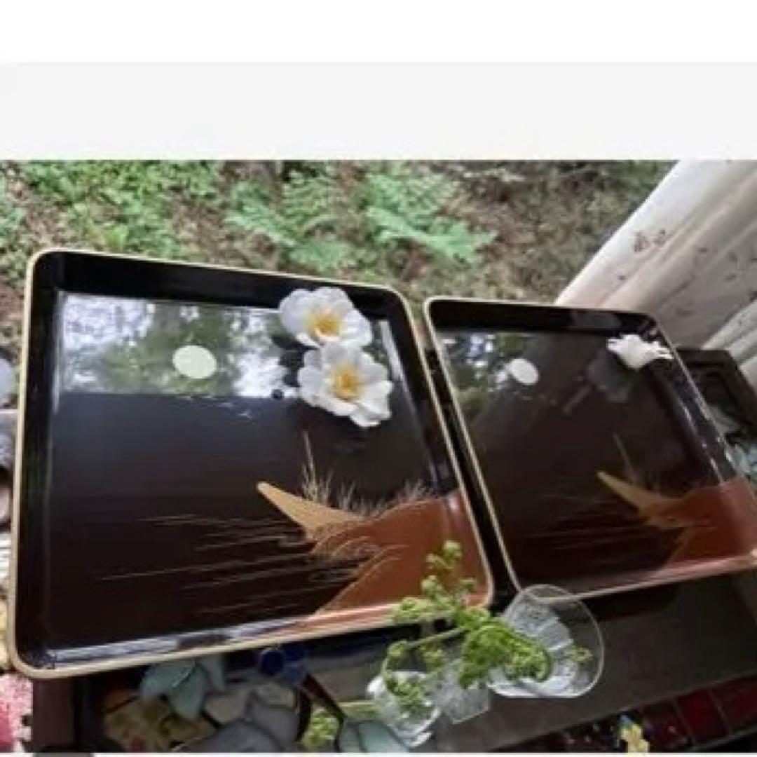 2230様感謝‼️JAPANGOZEN超絶時代蒔絵「源氏物語　須磨　明石」御膳5客