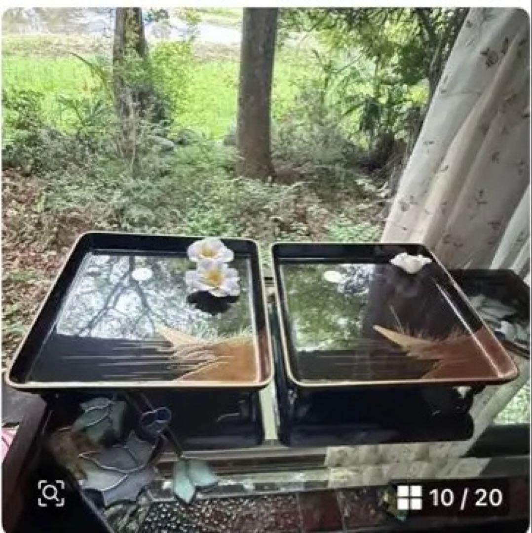 2230様感謝‼️JAPANGOZEN超絶時代蒔絵「源氏物語　須磨　明石」御膳5客