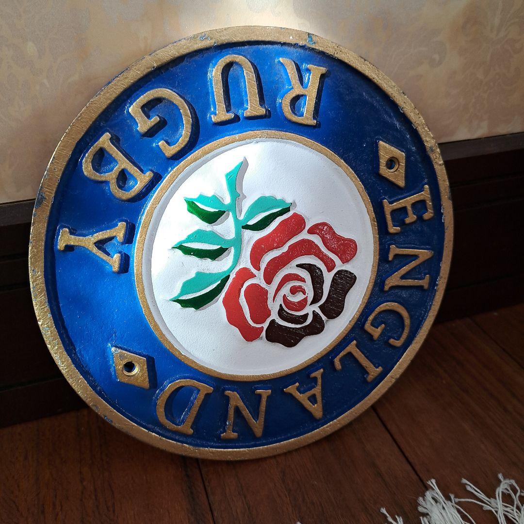 アンティーク雑貨 England rugby cast iron plaque