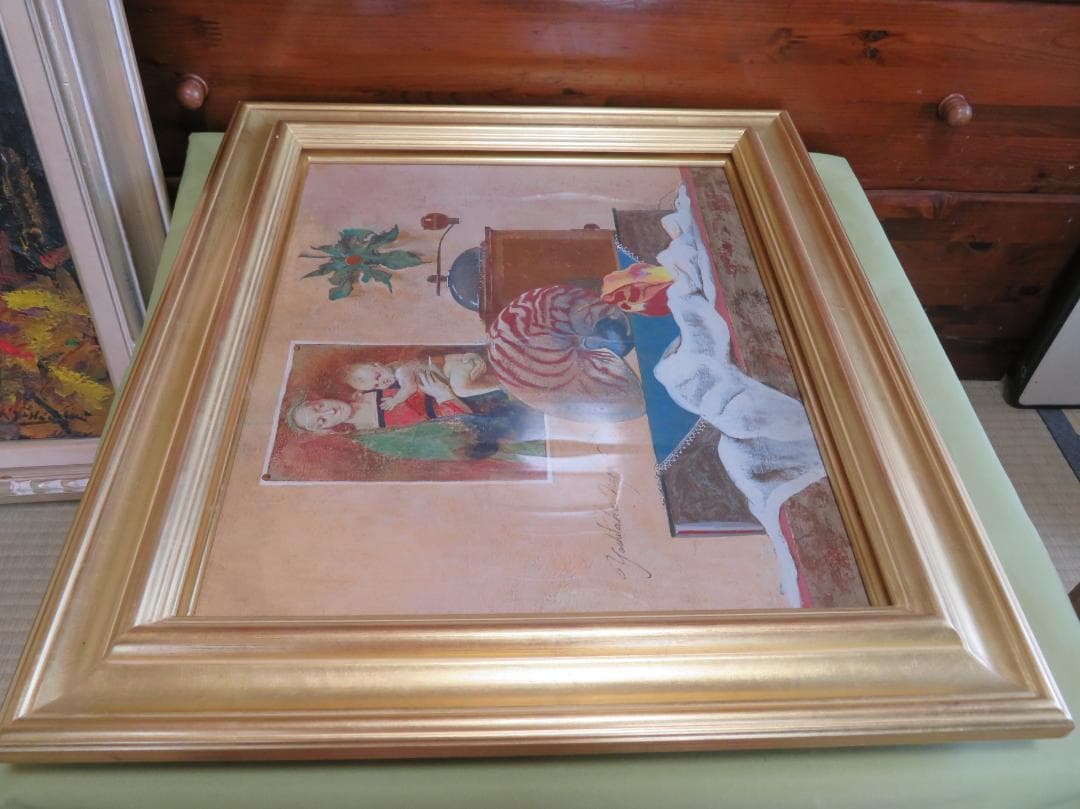 ◆　画家不明　「イコンのある風景（仮題）」　油彩　F8号 　◆