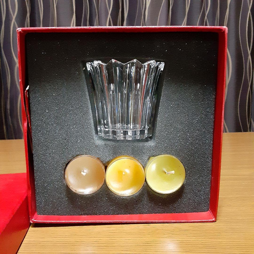 完全未使用品　希少　バカラ　キャンドルホルダー　箱に難ありますが中身は新品です