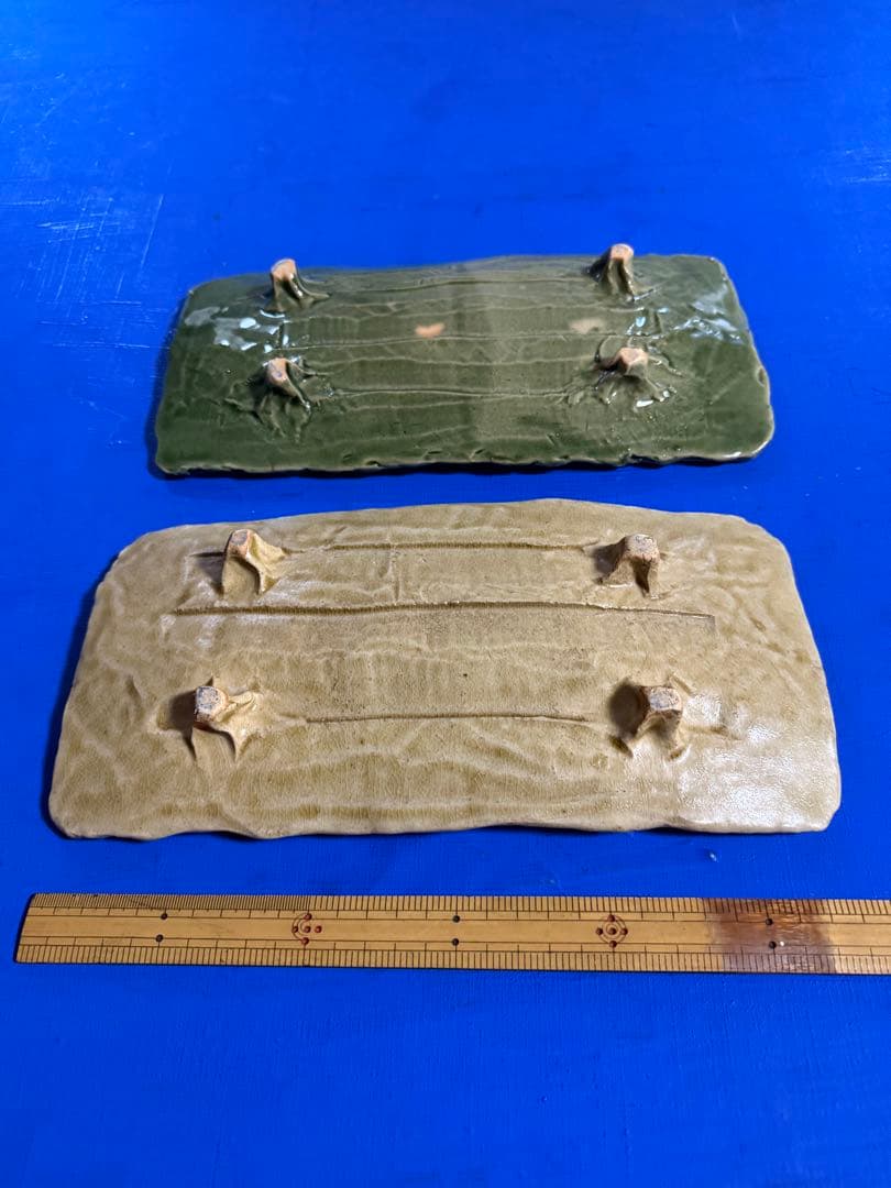 大洞陶房　有光武元 長方形皿２枚