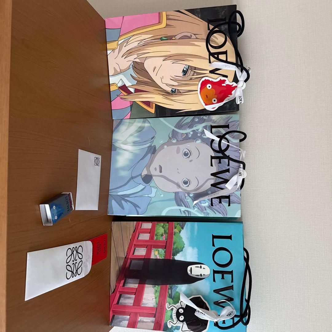 ロエベ LOEWE 千と千尋の神隠し ハウルの動く城 限定ショッパー＆マッチ他