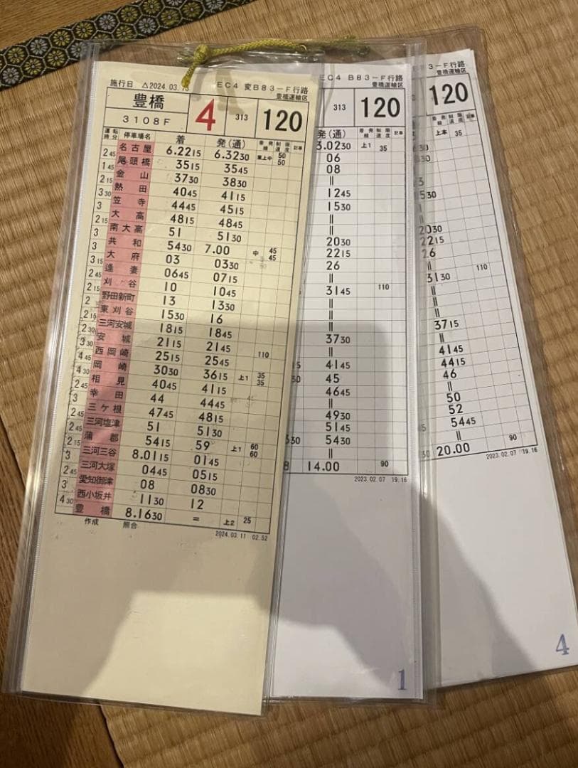 【歴史的資料】JR東海スタフ 2024.3.15 実質最終の紙製スタフ 放出極小