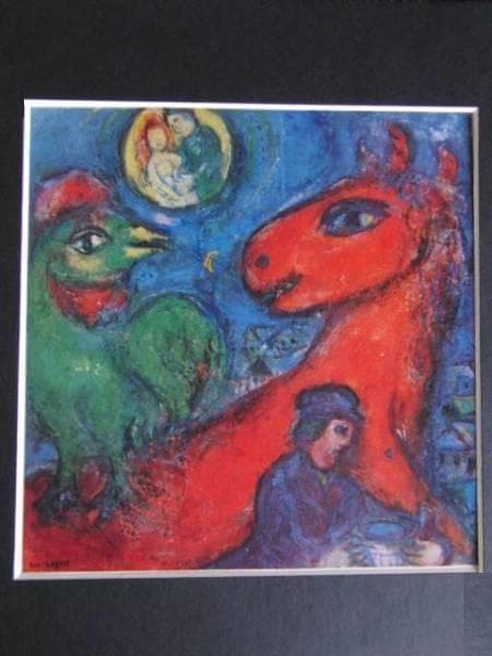 MARC CHAGALL、L'Ane rouge、海外版超希少レゾネ、新品額装付